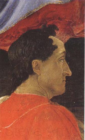 Sandro Botticelli Mago wearing a red mantle Spain oil painting art